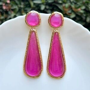 Selena Gomez Purple Drop Earrings